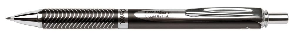 Pentel EnerGel Alloy Retractable Gel Pen, Gold Barrel, Black Ink, Includes Gif Box (BL407XABX)