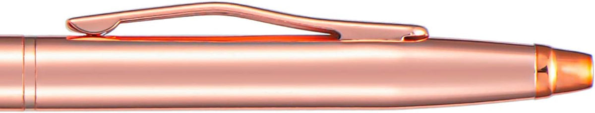 Wikult 6 Pieces Rose Gold Slim Metal Ballpoint Pen, 1mm Medium Point Black Ink Smooth Writing, for Business Office Teacher Student Wedding Guest