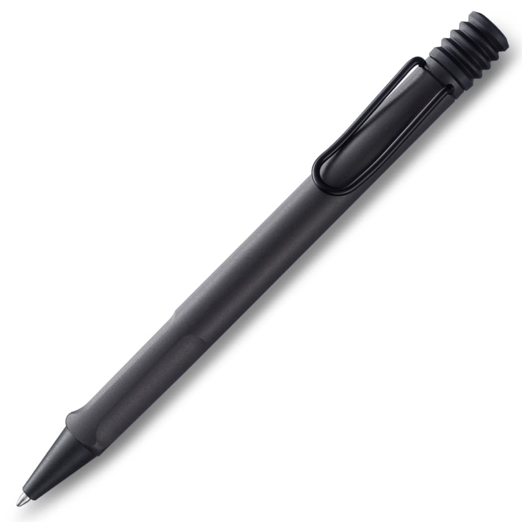 LAMY safari black - Fountain Pen with ergonomic grip & polished steel nib in size M - ideal for any Writing & Calligraphy - including LAMY T 10 blue cartridge - Right-Handed