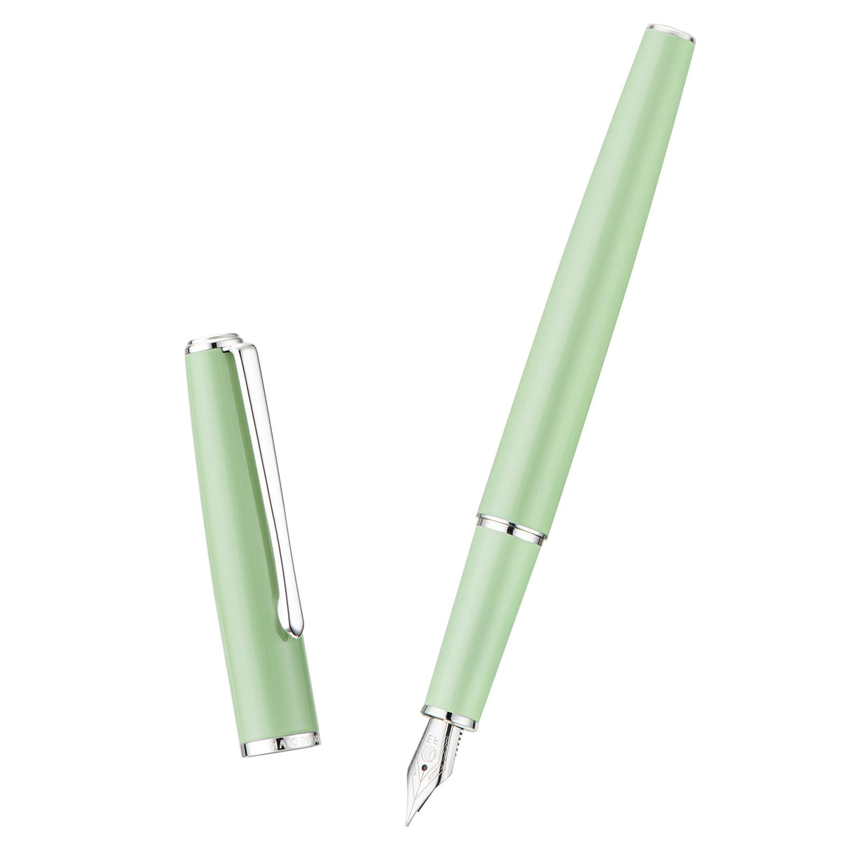 Hongdian 920S Fountain Pen Grass Green Metal Pen, Iridium M Nib Classic Pen with Ink Converter