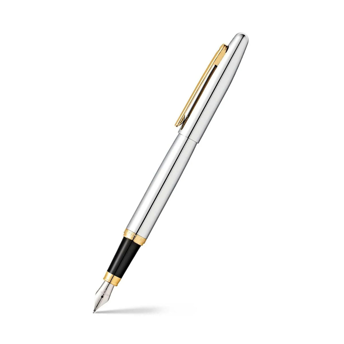 Sheaffer VFM Matte Black Fountain Pen with Chrome Trim and Fine Nib