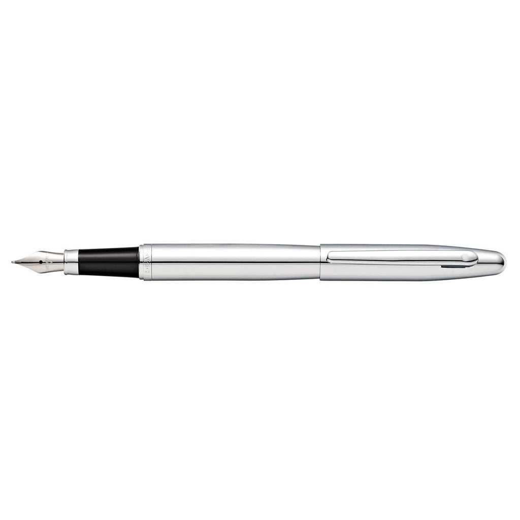 Sheaffer VFM Matte Black Fountain Pen with Chrome Trim and Fine Nib