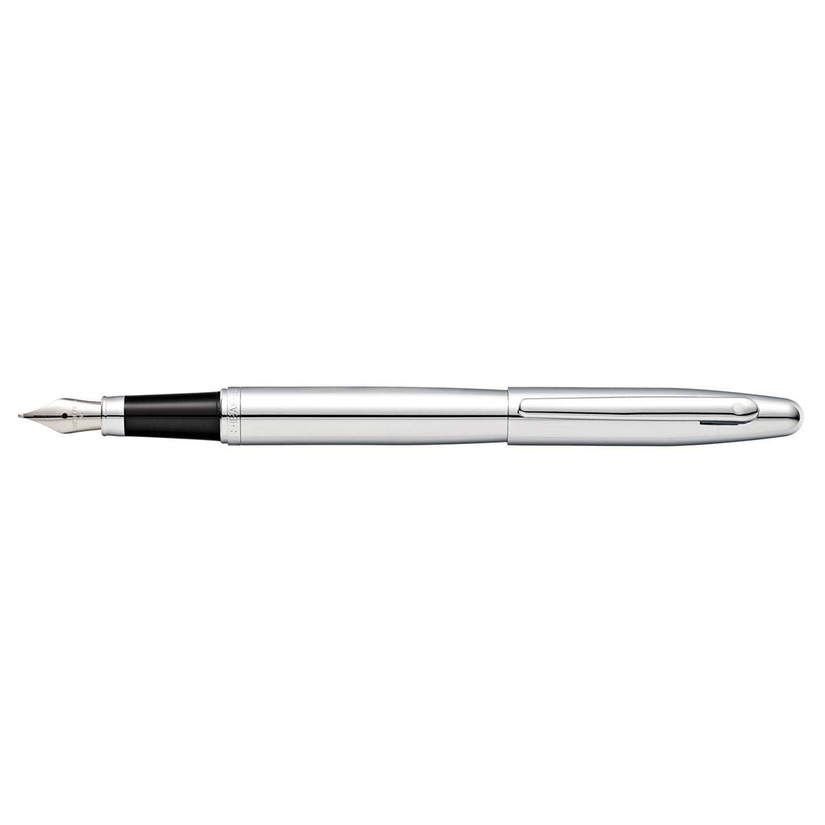 Sheaffer VFM Matte Black Fountain Pen with Chrome Trim and Fine Nib