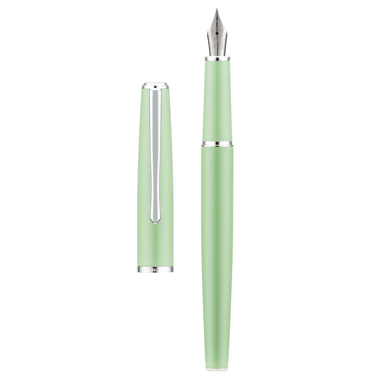 Hongdian 920S Fountain Pen Grass Green Metal Pen, Iridium M Nib Classic Pen with Ink Converter
