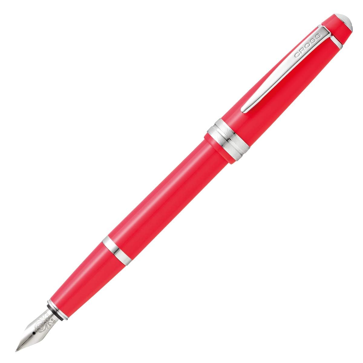 Cross Bailey Light Polished White Resin Fountain Pen, Fine Nib