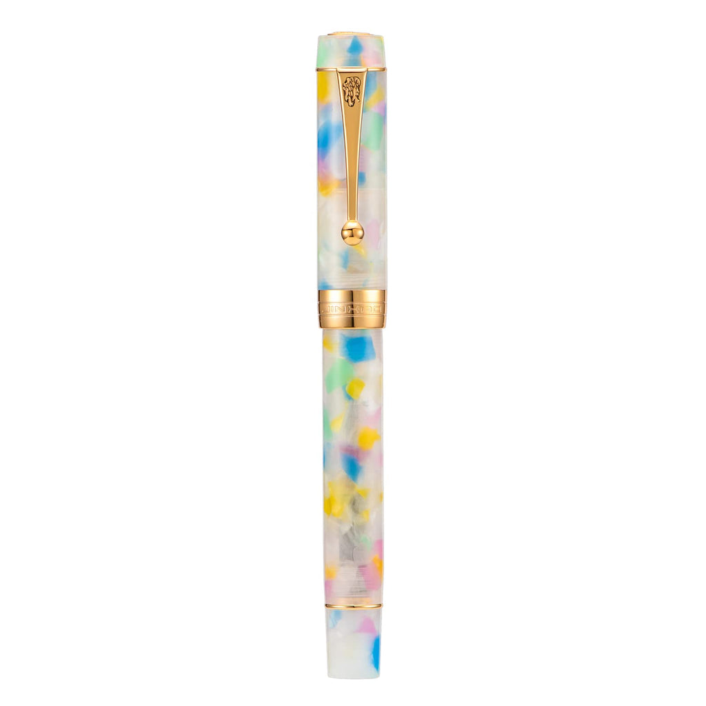Jinhao 100 Fountain Pen Celluloid Classic Style, #6 Nib Smooth Writing Instrument with Refillable Converter and Pen Case Set