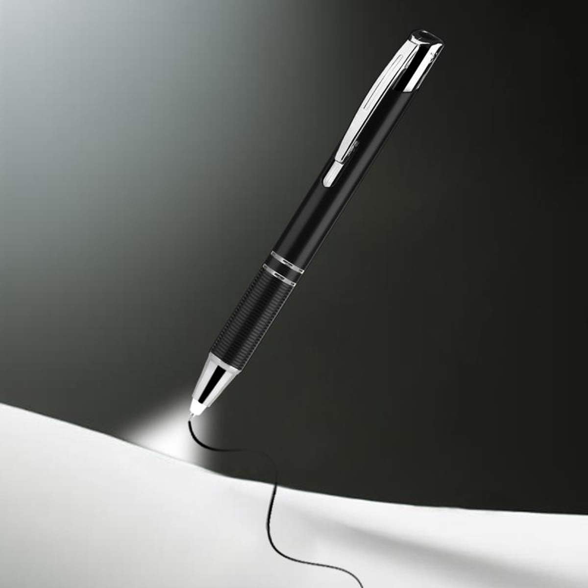 Penyeah Pen with Light, Flashlight LED Lighted Tip Pens, 2Pack, White+Blue