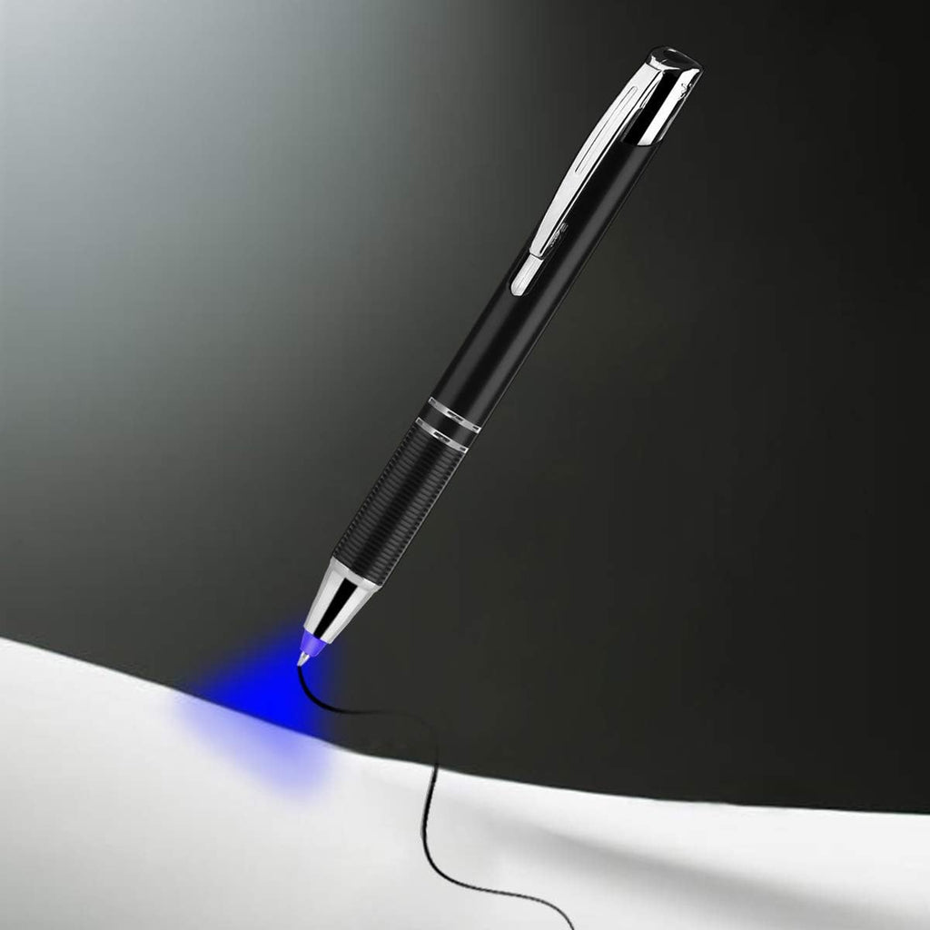 Penyeah Pen with Light, Flashlight LED Lighted Tip Pens, 2Pack, White+Blue