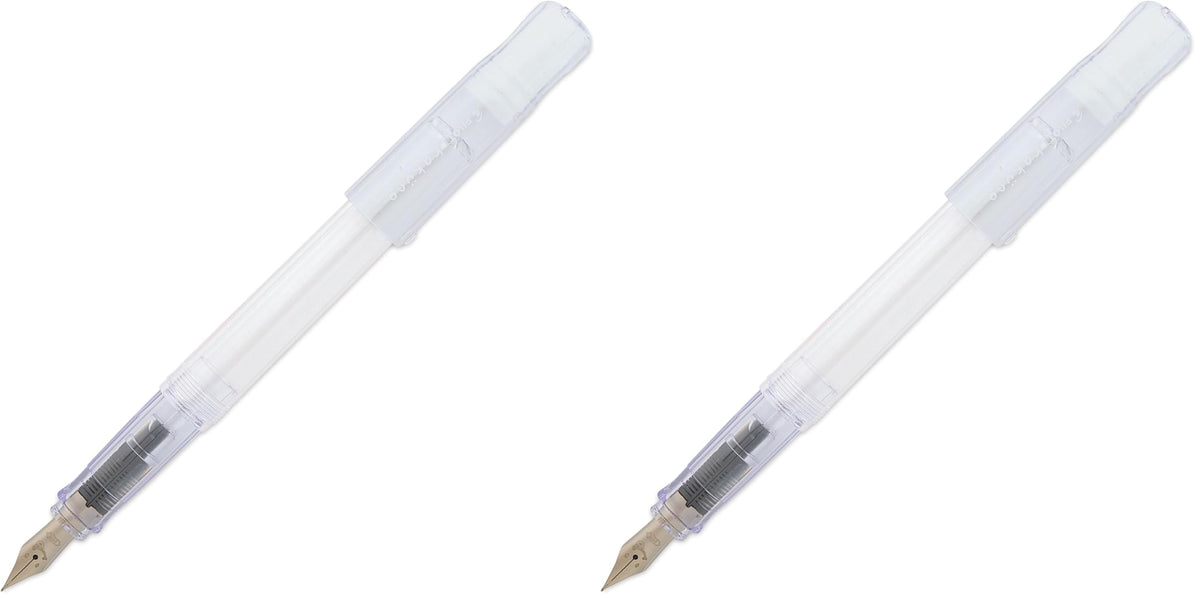PILOT Kakuno Fountain Pen, Clear Barrel, Medium Nib 0.5mm