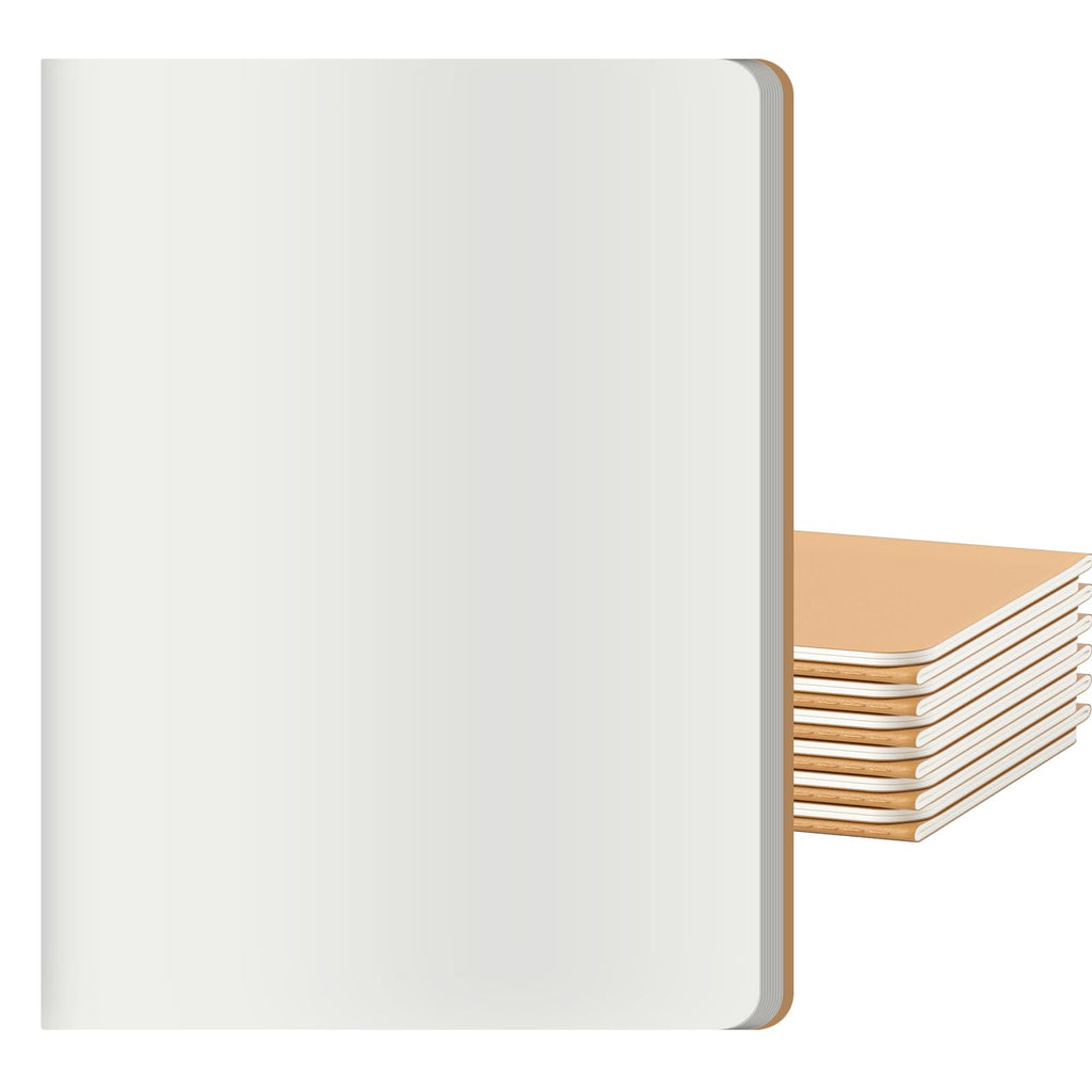 Large College Ruled Notebook Journals Bulk with Thick Lined Paper, 60 Pages, 8.5x11 inch, Composition Diary Subject Notebooks Planner for Travelers Students Office, Kraft Journal Set, 12 Pack