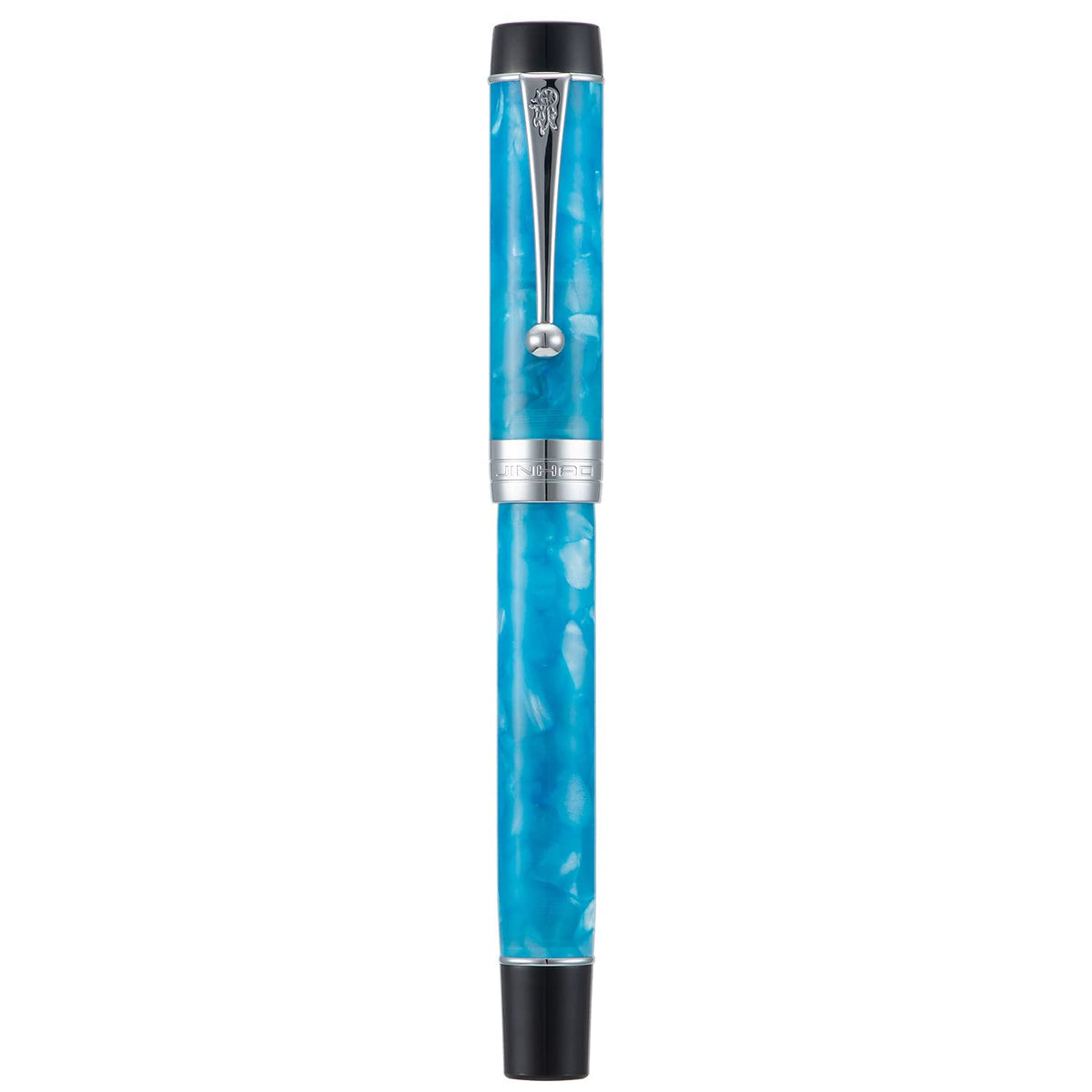 Jinhao 100 Fountain Pen Celluloid Classic Style, #6 Nib Smooth Writing Instrument with Refillable Converter and Pen Case Set