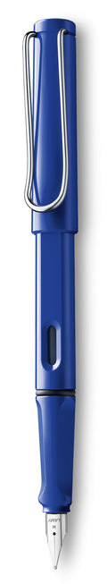 LAMY safari black - Fountain Pen with ergonomic grip & polished steel nib in size M - ideal for any Writing & Calligraphy - including LAMY T 10 blue cartridge - Right-Handed
