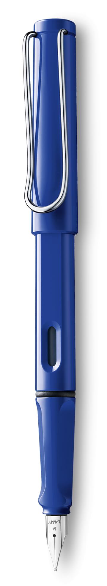 LAMY safari black - Fountain Pen with ergonomic grip & polished steel nib in size M - ideal for any Writing & Calligraphy - including LAMY T 10 blue cartridge - Right-Handed