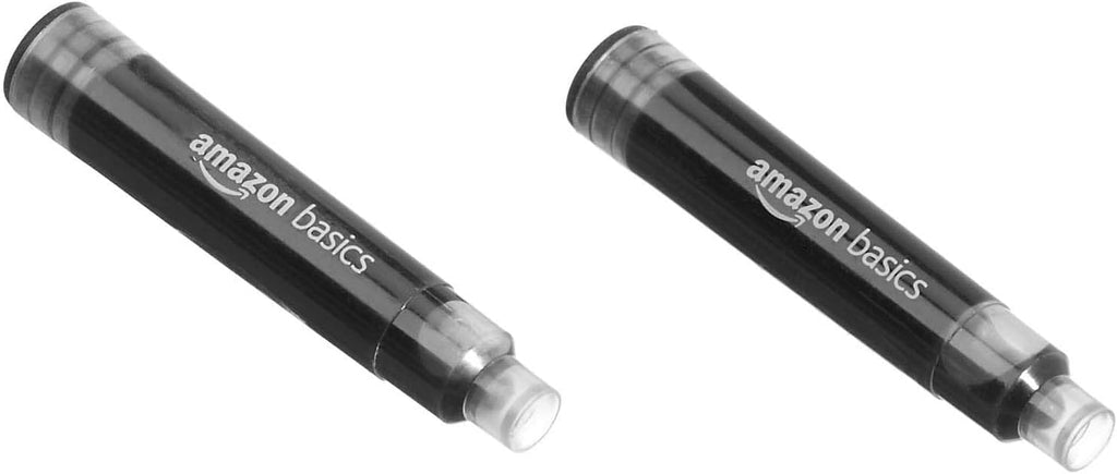 Amazon Basics Refillable Fountain Pen with Smooth Writing, Fine Point Nib, Black Ink
