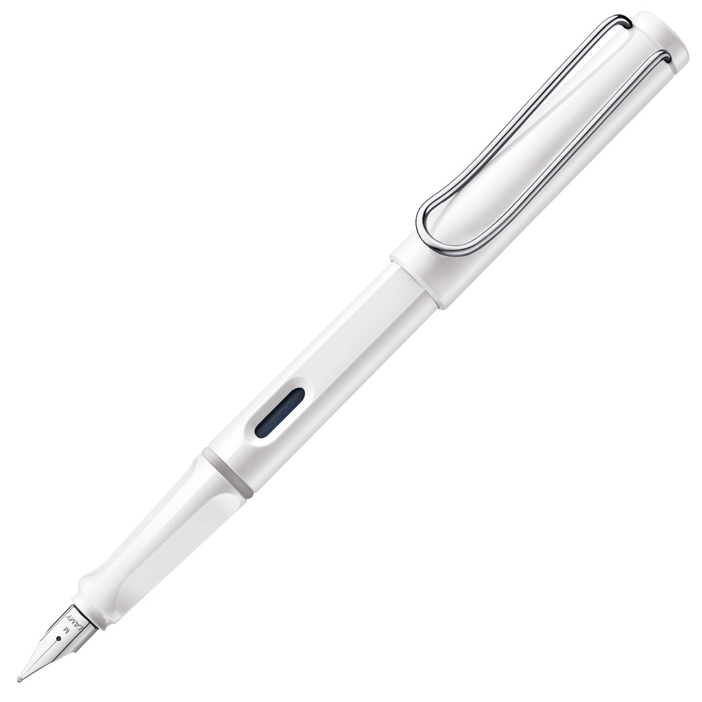 LAMY safari black - Fountain Pen with ergonomic grip & polished steel nib in size M - ideal for any Writing & Calligraphy - including LAMY T 10 blue cartridge - Right-Handed