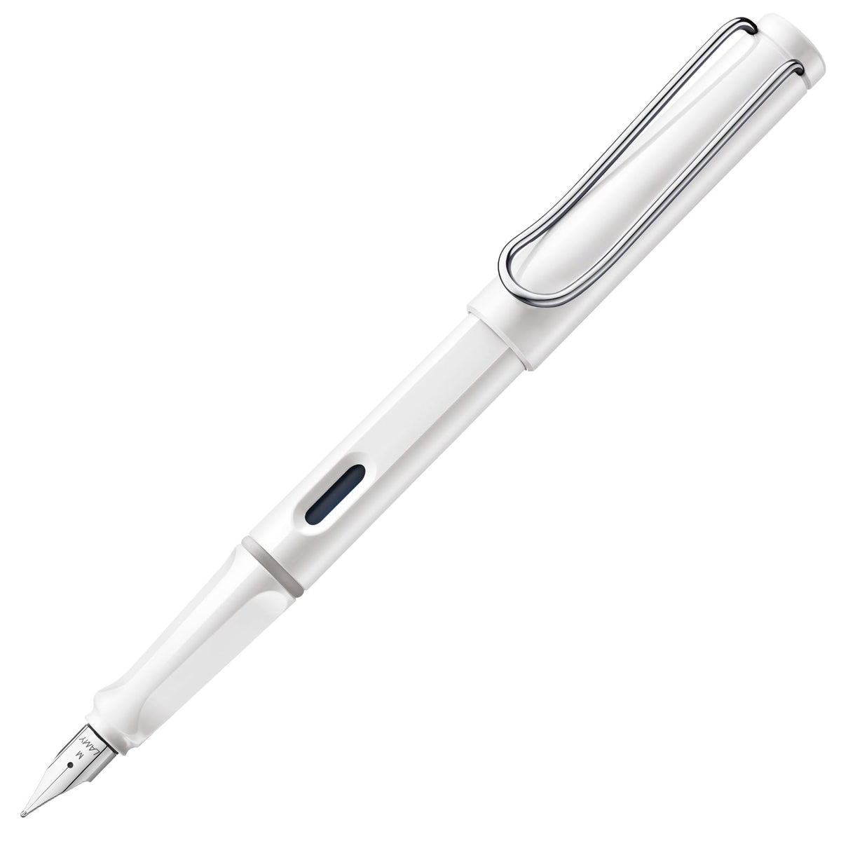 LAMY safari black - Fountain Pen with ergonomic grip & polished steel nib in size M - ideal for any Writing & Calligraphy - including LAMY T 10 blue cartridge - Right-Handed