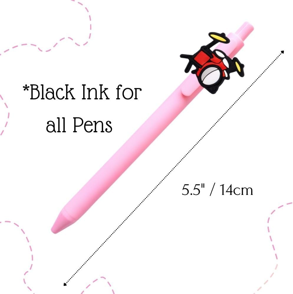 YJ PREMIUMS 10PC Music Pens Song Writing Pen Musical Instruments Lyrics Rhythm Guitar Violin Drums Office Supply Recital Gifts For Music Lovers Choirmates Piano Teacher Students Bandmates Musicians
