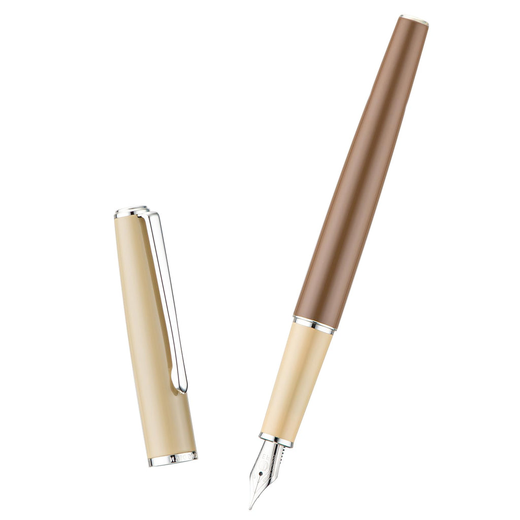 Hongdian 920S Fountain Pen Grass Green Metal Pen, Iridium M Nib Classic Pen with Ink Converter