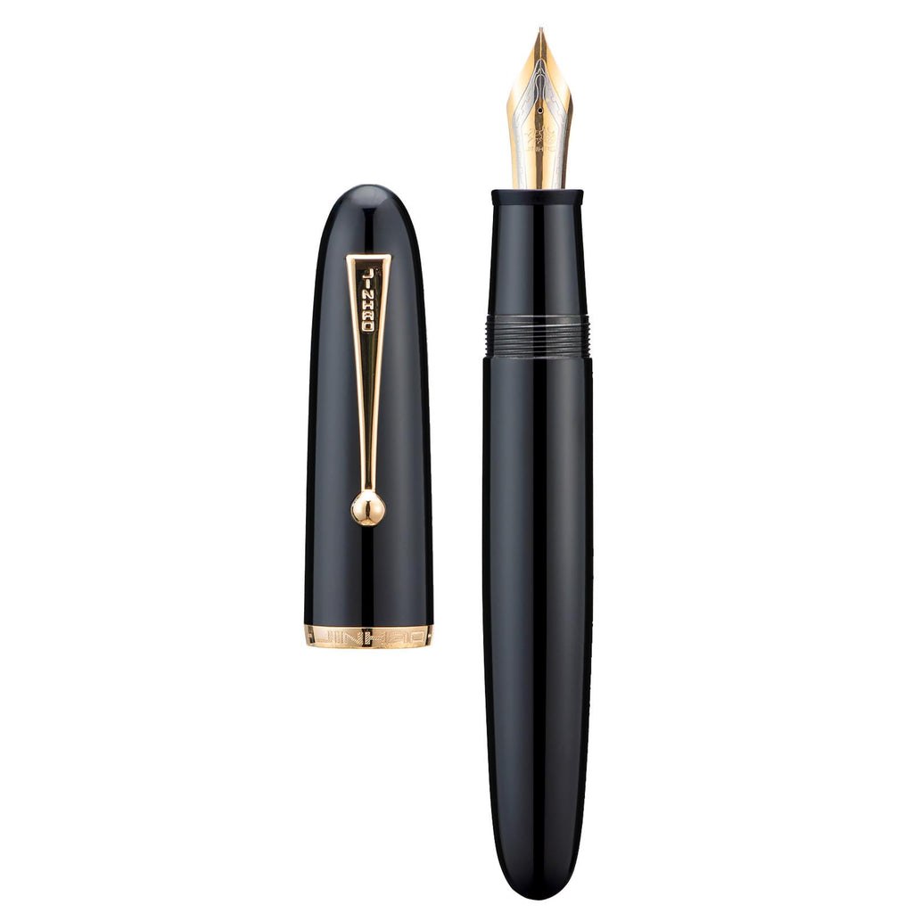 Jinhao 9019 Fountain Pen Dadao Series Ivory White #8 Heartbeat Fine Nib Large Converter Smooth Writing Instrument