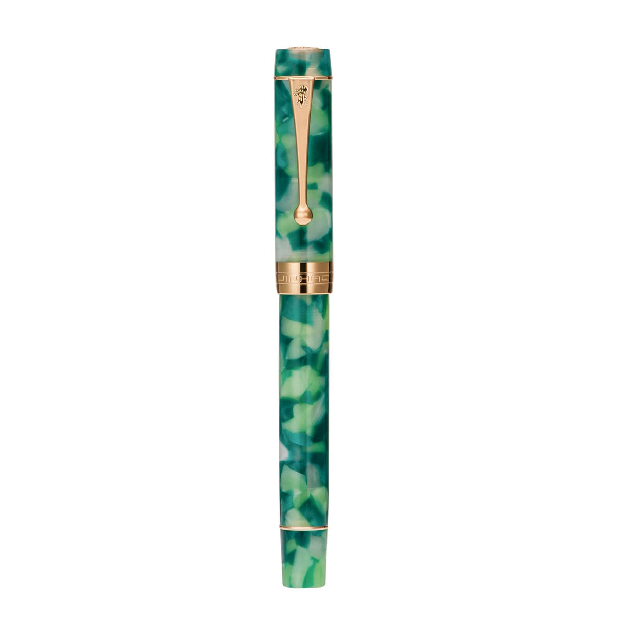 Jinhao 100 Fountain Pen Celluloid Classic Style, #6 Nib Smooth Writing Instrument with Refillable Converter and Pen Case Set