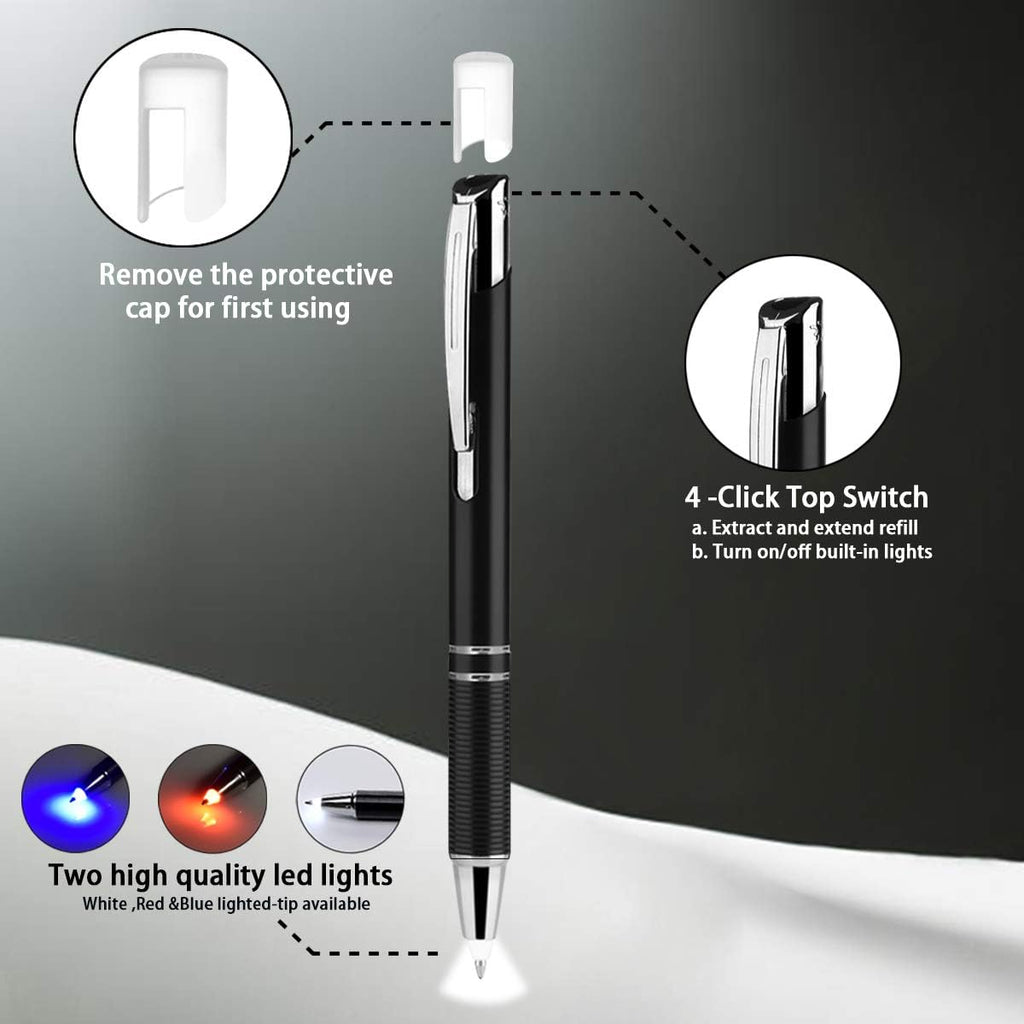 Penyeah Pen with Light, Light Up Flashlight Pen, LED Lighted Pens - White