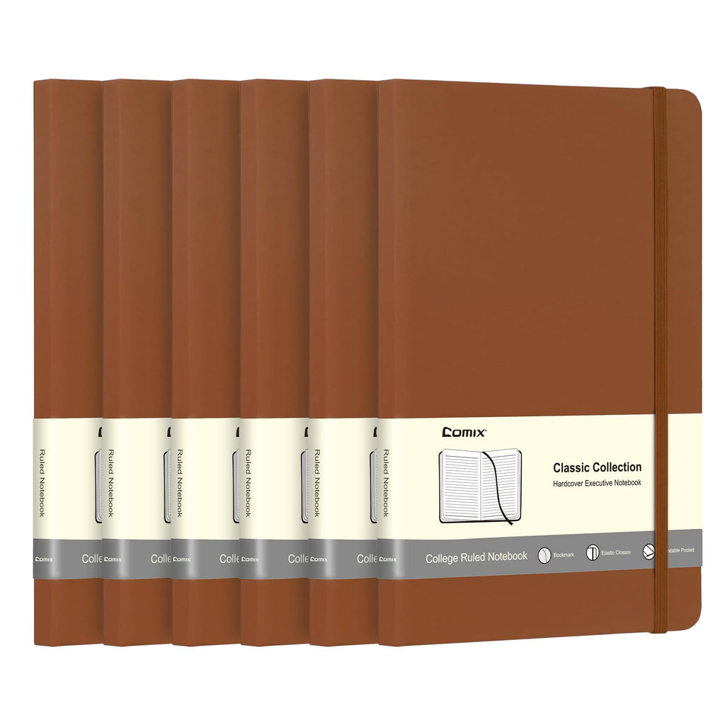 Comix 8 Pack Lined Journal Notebooks for Work, 240 Pages, 5.5"x8.3"
