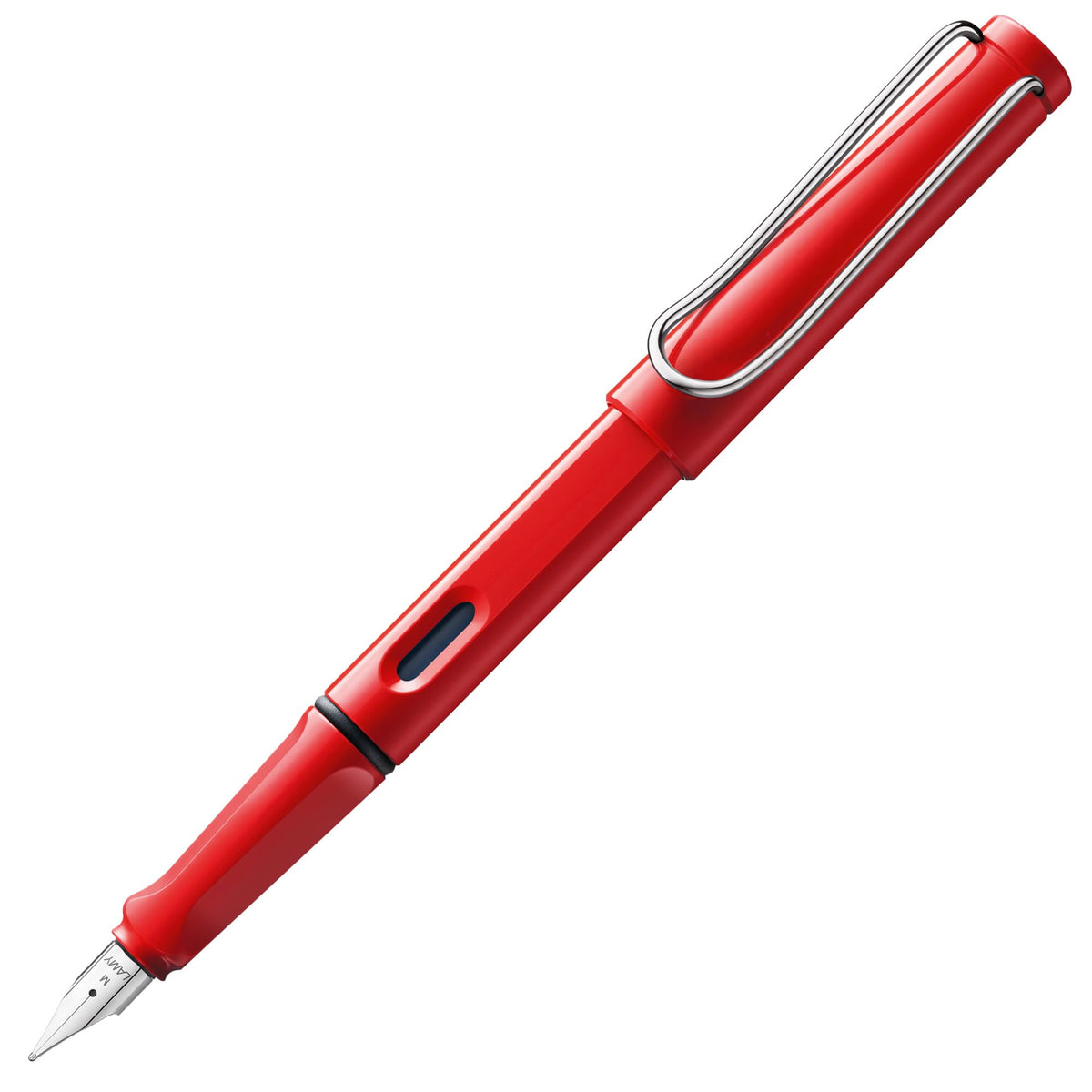 LAMY safari black - Fountain Pen with ergonomic grip & polished steel nib in size M - ideal for any Writing & Calligraphy - including LAMY T 10 blue cartridge - Right-Handed