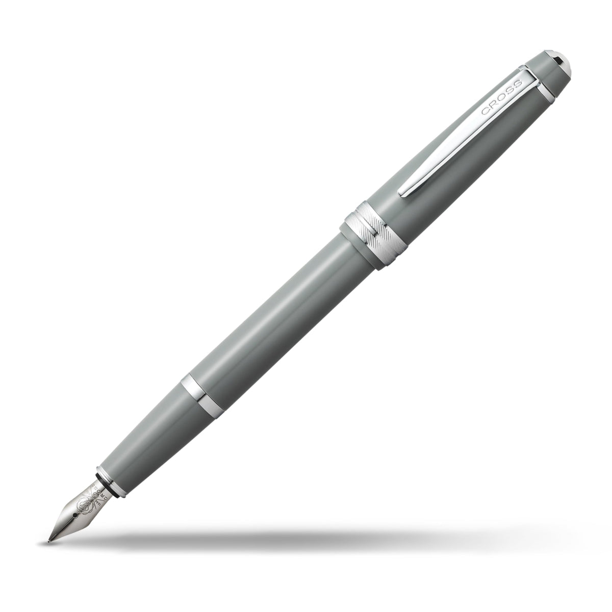 Cross Bailey Light Polished White Resin Fountain Pen, Fine Nib