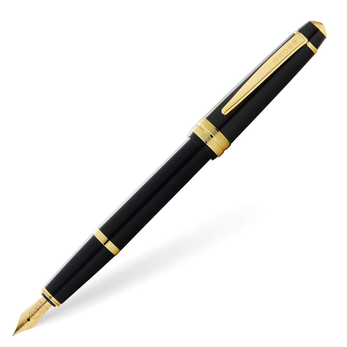 Cross Bailey Light Polished White Resin Fountain Pen, Fine Nib