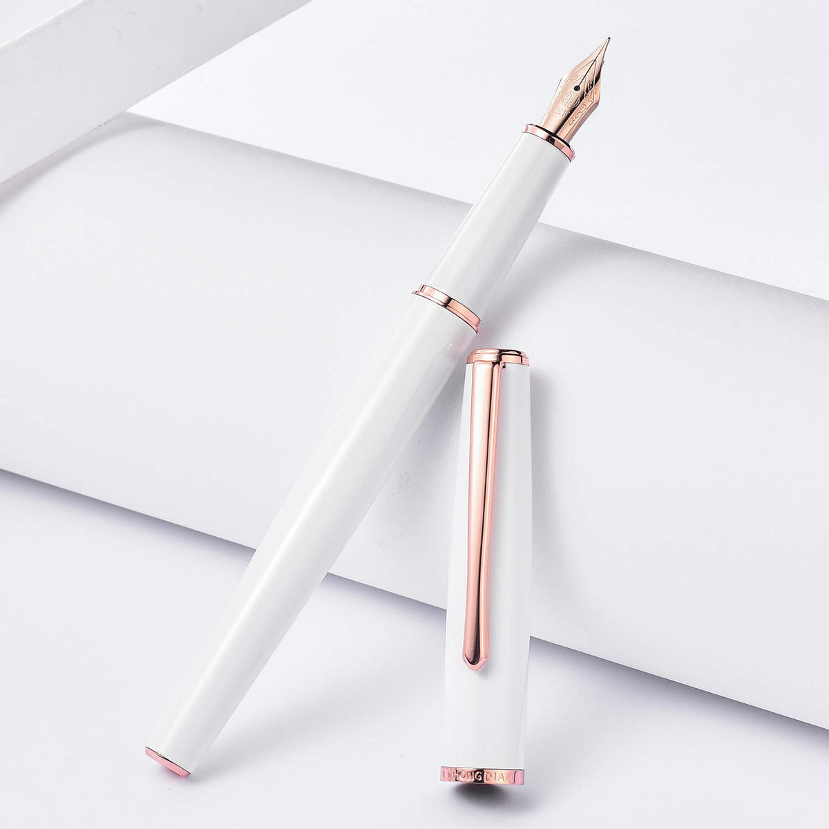Hongdian 920S Fountain Pen Grass Green Metal Pen, Iridium M Nib Classic Pen with Ink Converter