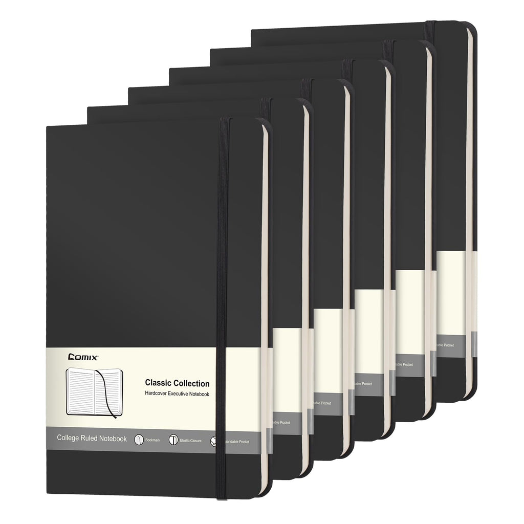 Comix 8 Pack Lined Journal Notebooks for Work, 240 Pages, 5.5"x8.3"