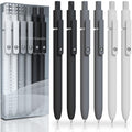 ACEES Gel Pens, 6 Pcs Retractable Quick Dry Black Ink Pen, 0.5mm Fine Point