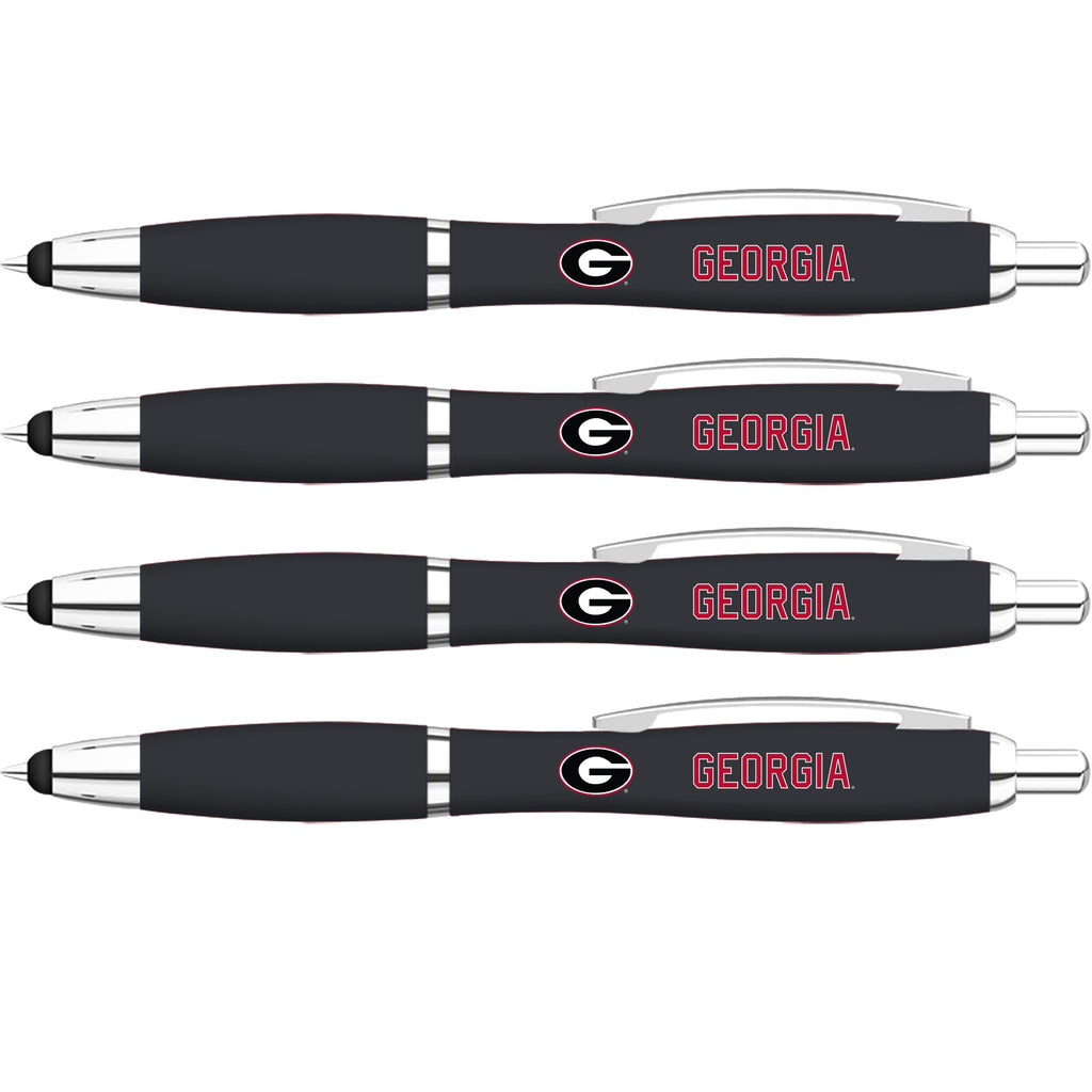 Greeting Pen Georgia Bulldogs Pen, Officially Licensed UGA Gift for Alumni, Students, Dads & Fans, University of Georgia Stocking Stuffer, Office Desk Accessory - Soft Touch Metal Pen 6-Pack 30504