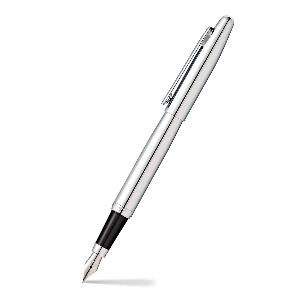 Sheaffer VFM Matte Black Fountain Pen with Chrome Trim and Fine Nib