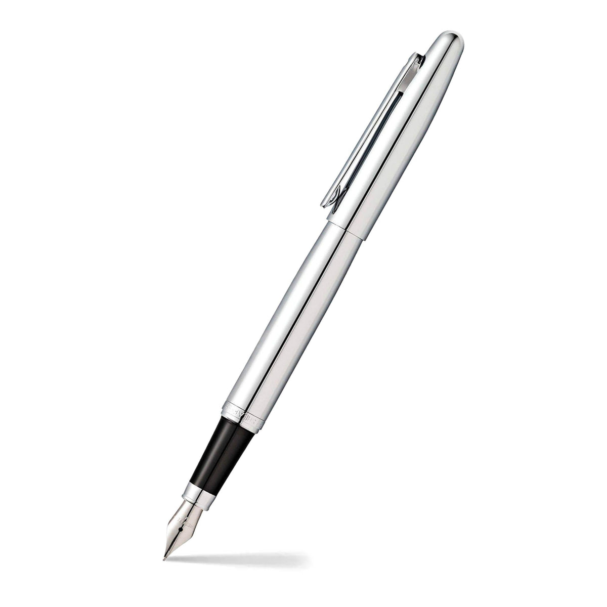 Sheaffer VFM Matte Black Fountain Pen with Chrome Trim and Fine Nib