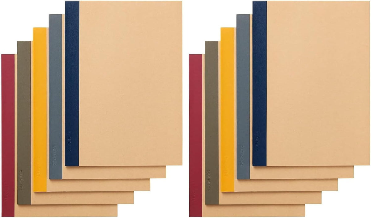MUJI Set of 5 Notebooks 30 Sheets, Color Ruled B5 76316145 Multicolor