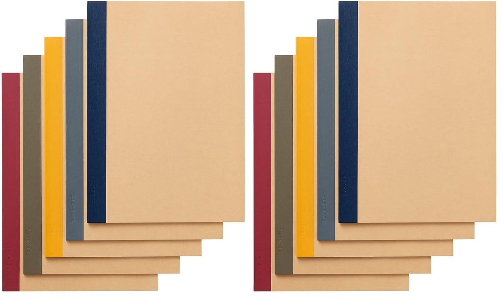 MUJI Set of 5 Notebooks 30 Sheets, Color Ruled B5 76316145 Multicolor