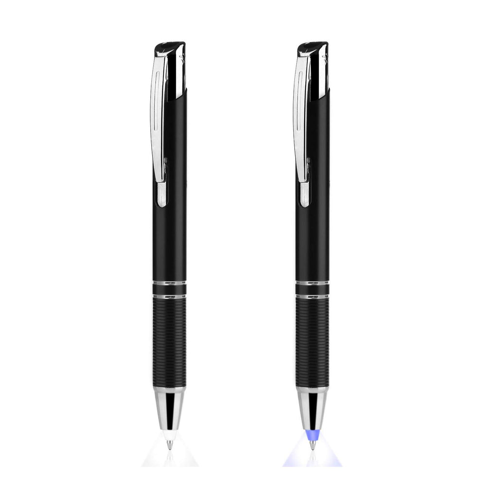 Penyeah Pen with Light, Flashlight LED Lighted Tip Pens, 2Pack, White+Blue