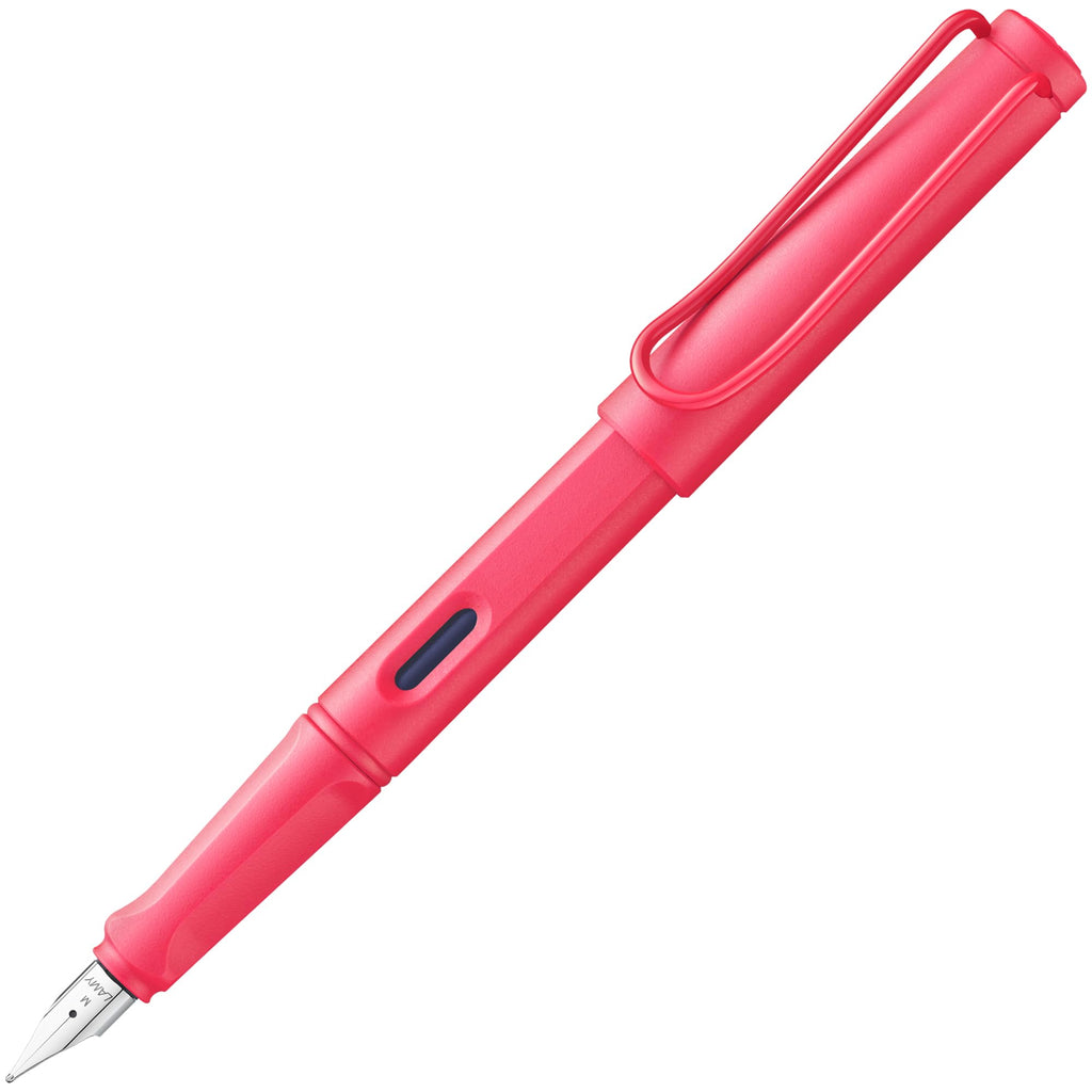 LAMY safari black - Fountain Pen with ergonomic grip & polished steel nib in size M - ideal for any Writing & Calligraphy - including LAMY T 10 blue cartridge - Right-Handed