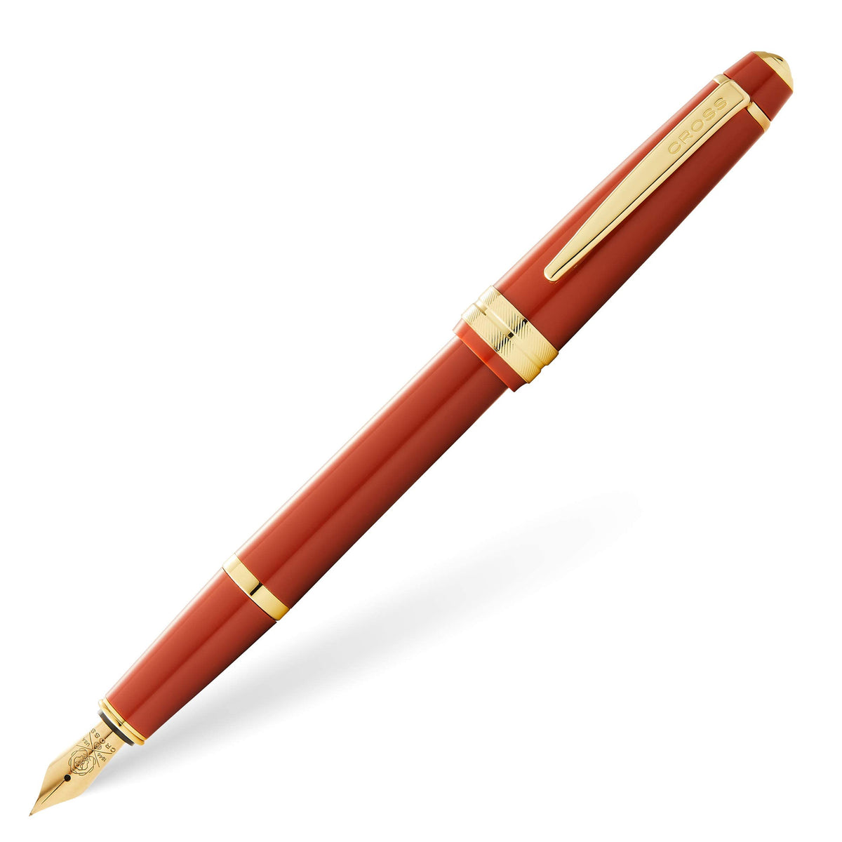 Cross Bailey Light Polished White Resin Fountain Pen, Fine Nib