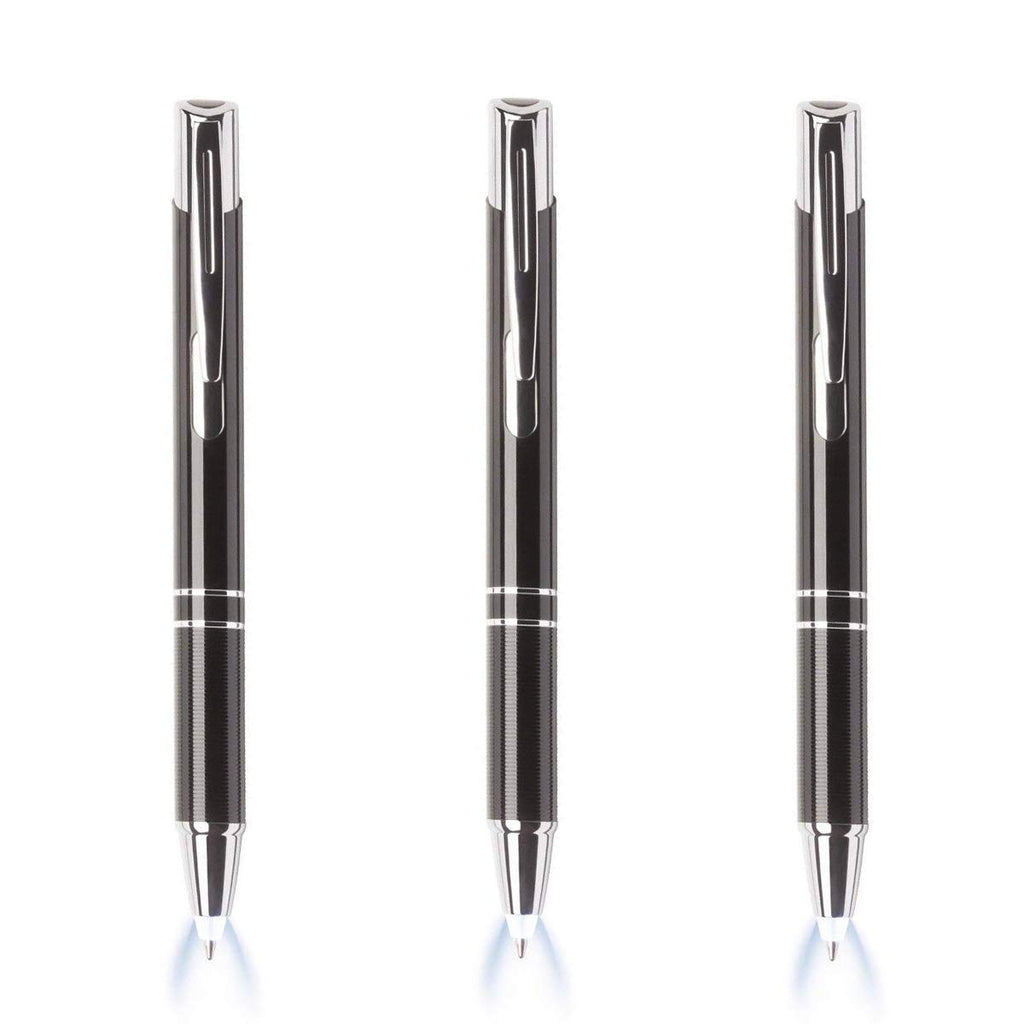 Pen with Light, Light Up Ballpoint Pen, Bright Lighted Pens for Writing in the Dark Led Light Flashlight Nurses Pen with Light Tip 3 Pack Penlight-Blue Light