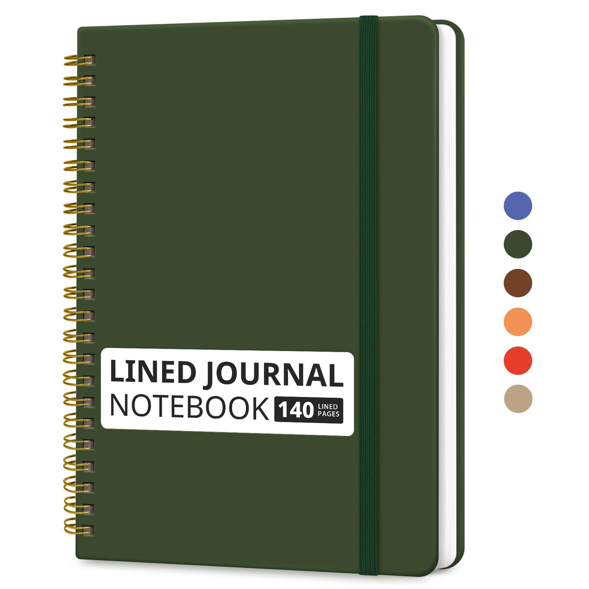 Taja Lined Spiral Notebook for Work, 5.7"x7.9" Spiral Journal College Ruled