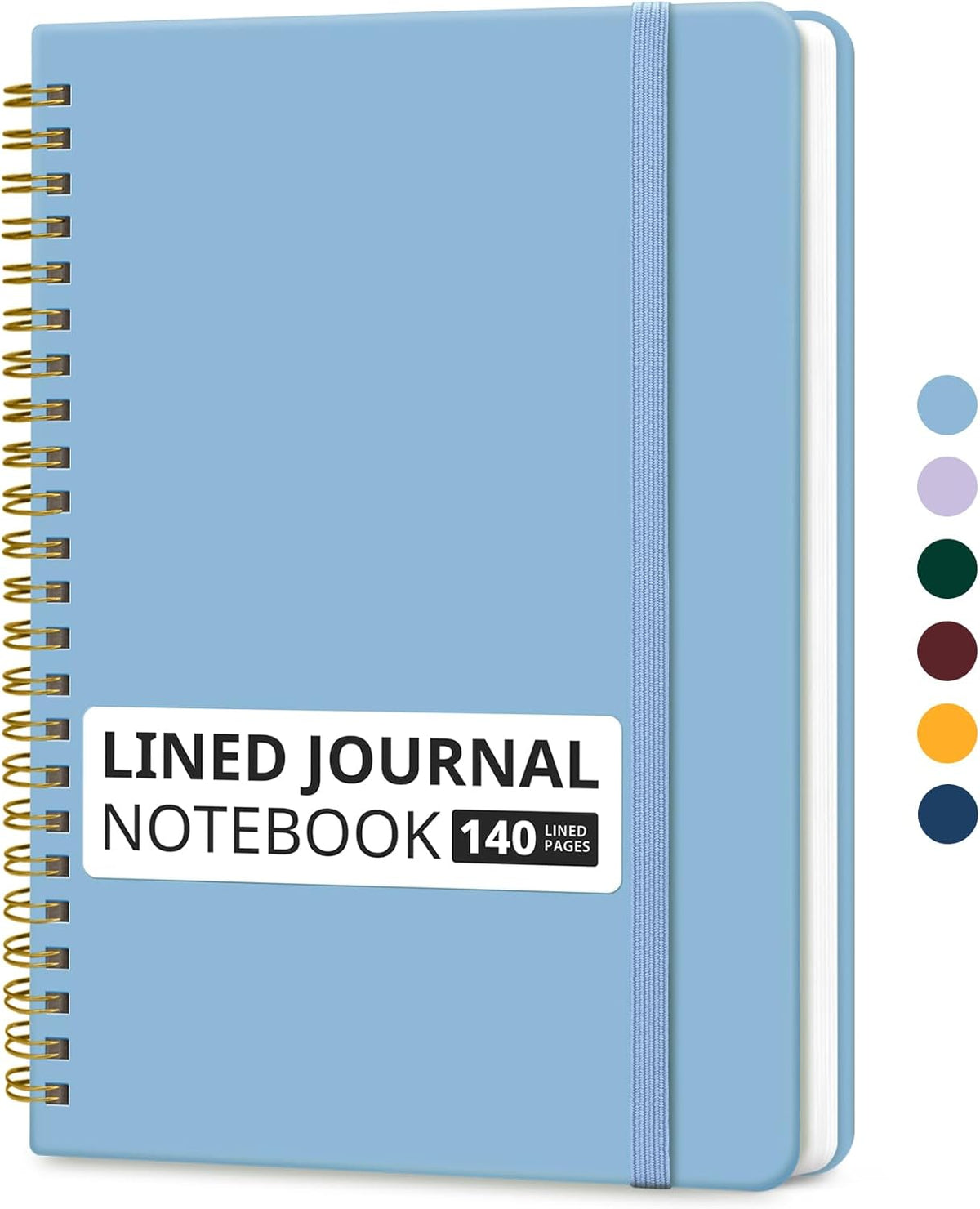 Taja Lined Spiral Notebook for Work, 5.7"x7.9" Spiral Journal College Ruled
