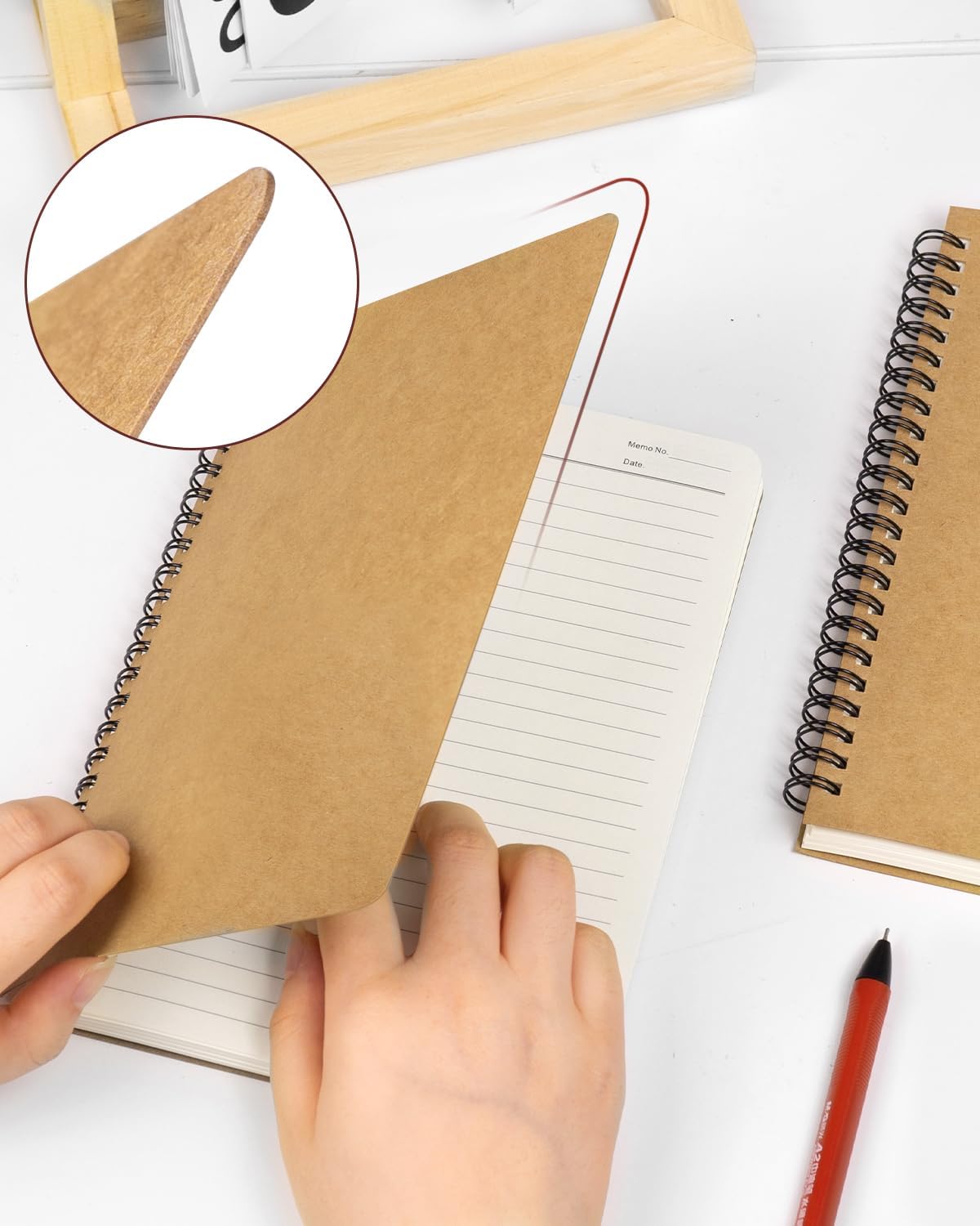 Dynta Spiral Notebooks A5 Lined 5Pcs College Ruled Journals Bulk
