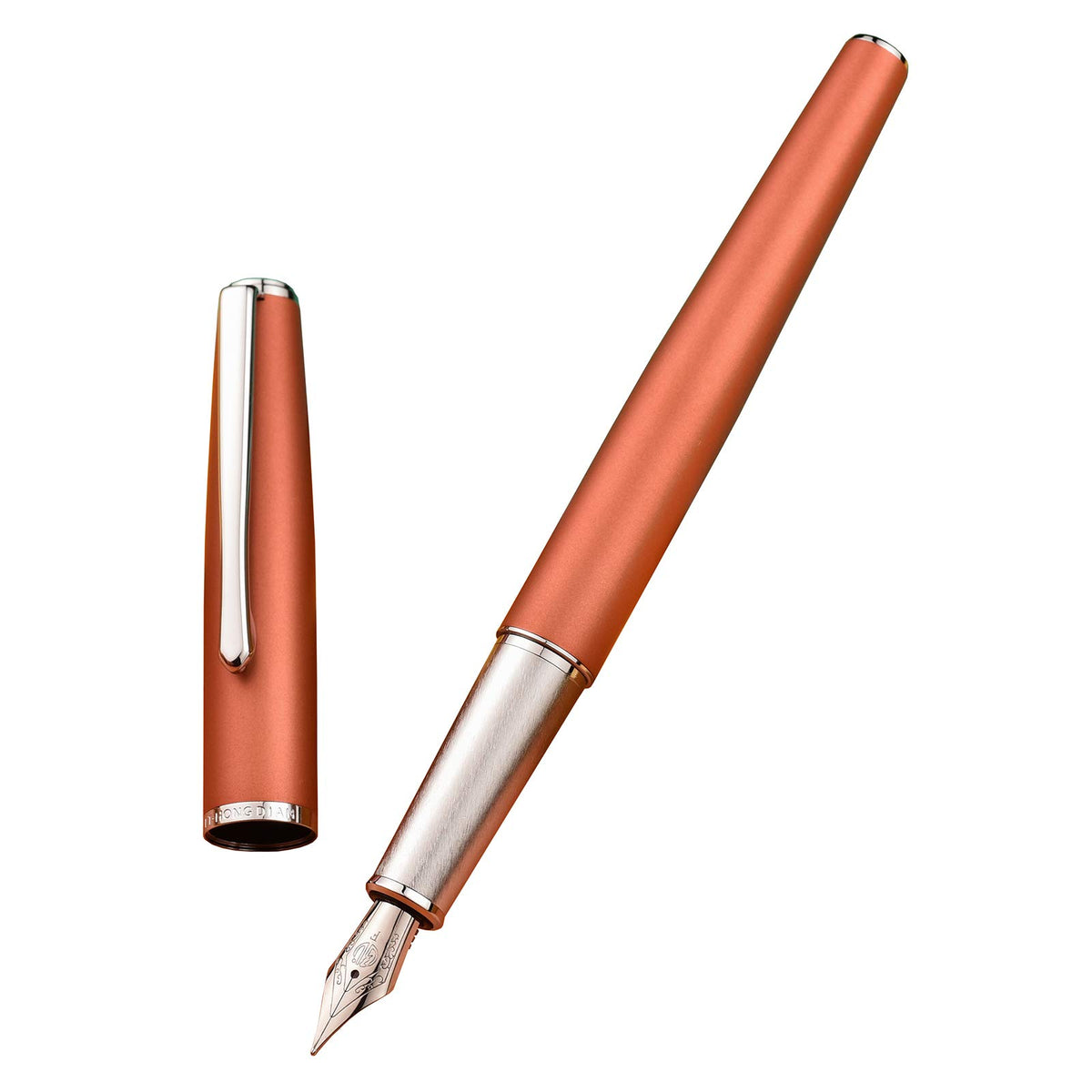 Hongdian 920S Fountain Pen Grass Green Metal Pen, Iridium M Nib Classic Pen with Ink Converter
