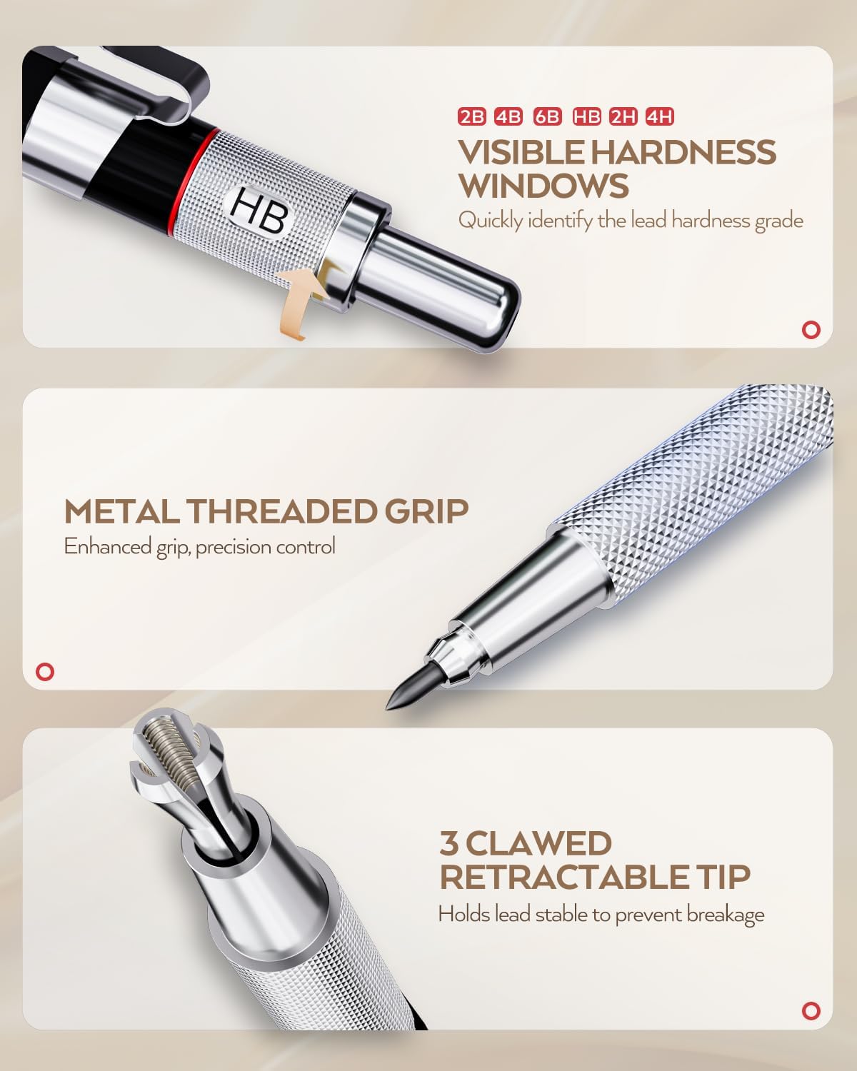 Nicpro Mechanical Pencil Set, 35PCS Art Mechanical Pencils 0.5/0.7/0.9/2mm