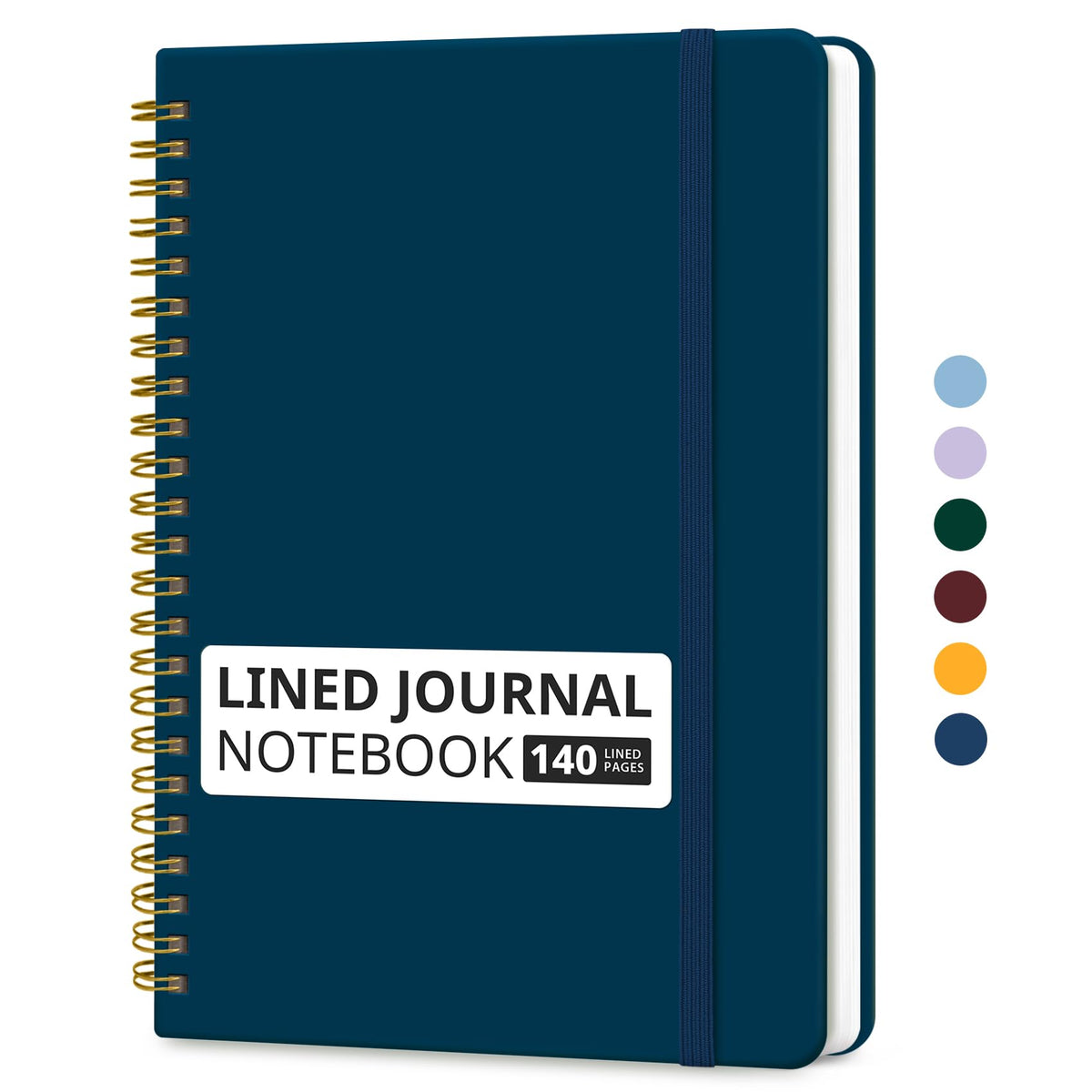 Taja Lined Spiral Notebook for Work, 5.7"x7.9" Spiral Journal College Ruled