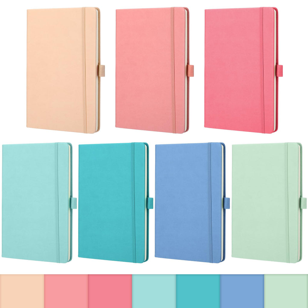 Laumoi 14 Pack Hardcover Lined Journal Notebooks Bulk,Brown,A5