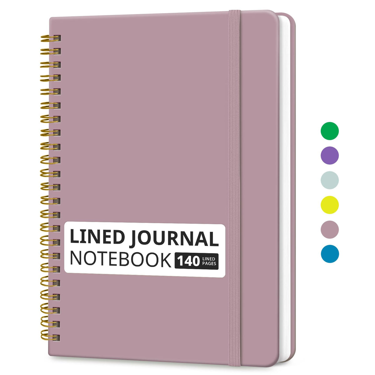 Taja Lined Spiral Notebook for Work, 5.7"x7.9" Spiral Journal College Ruled