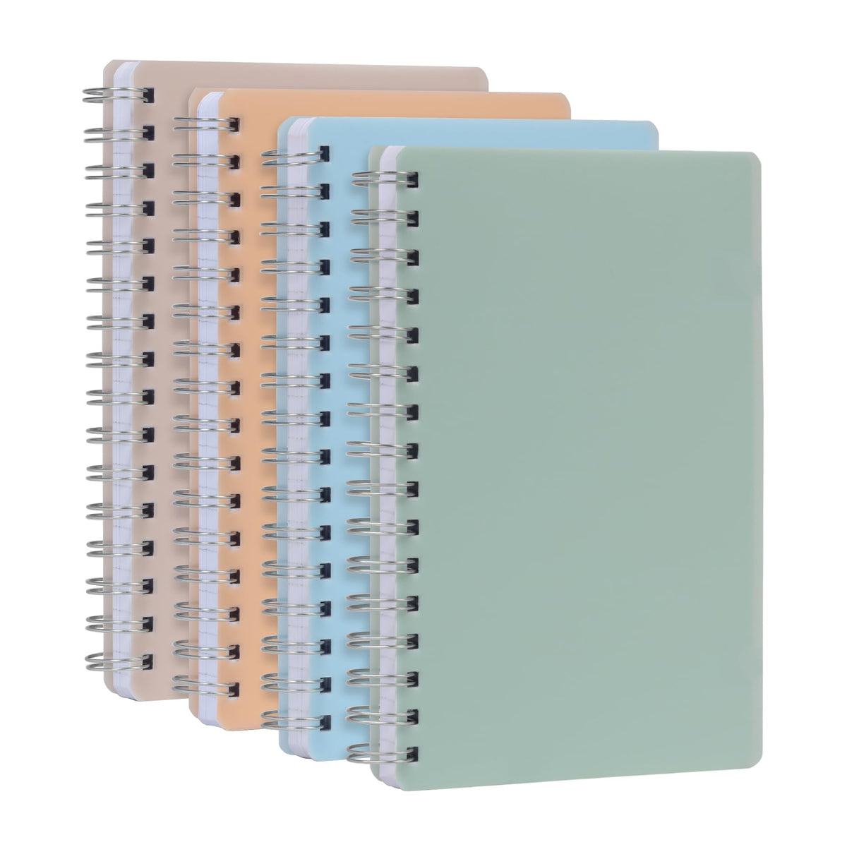 Oxford Poly Spiral Notebooks, Small 5.7" x 8.5" Book, Thick Poly Cover, White Paper, College Rule, 80 Sheets/160 Pages, Jewel Tones, 4 Pack (69720)